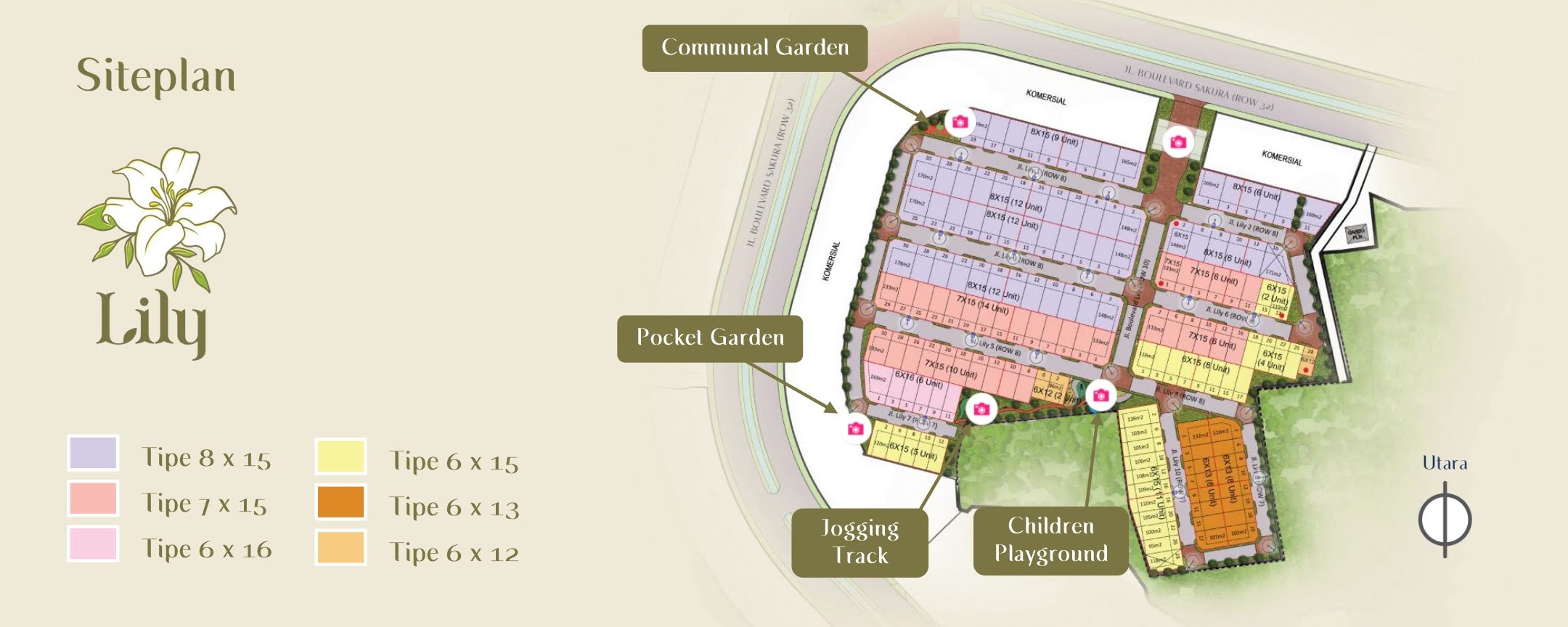 siteplan cluster lily paramount petals